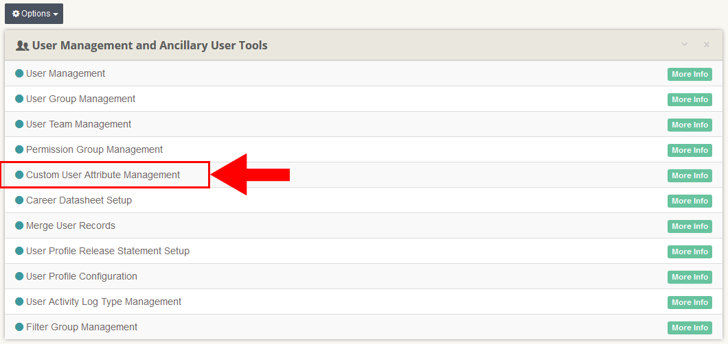 Custom User Attributes Management
