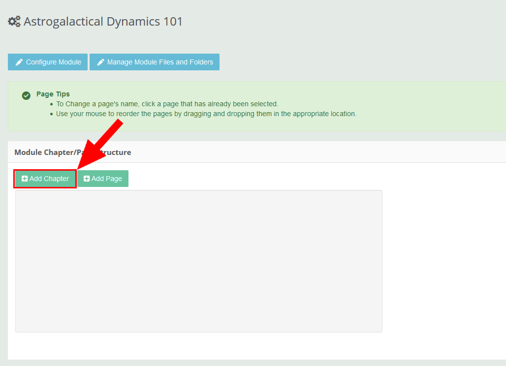 Working with Chapters in the Presentation Module