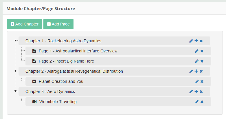 Working with Chapters in the Presentation Module