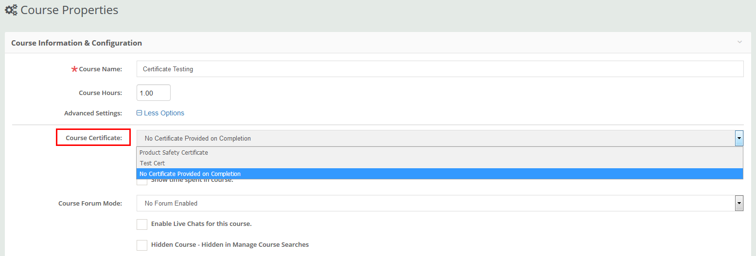 How Do I Attach a Certificate to a Course?