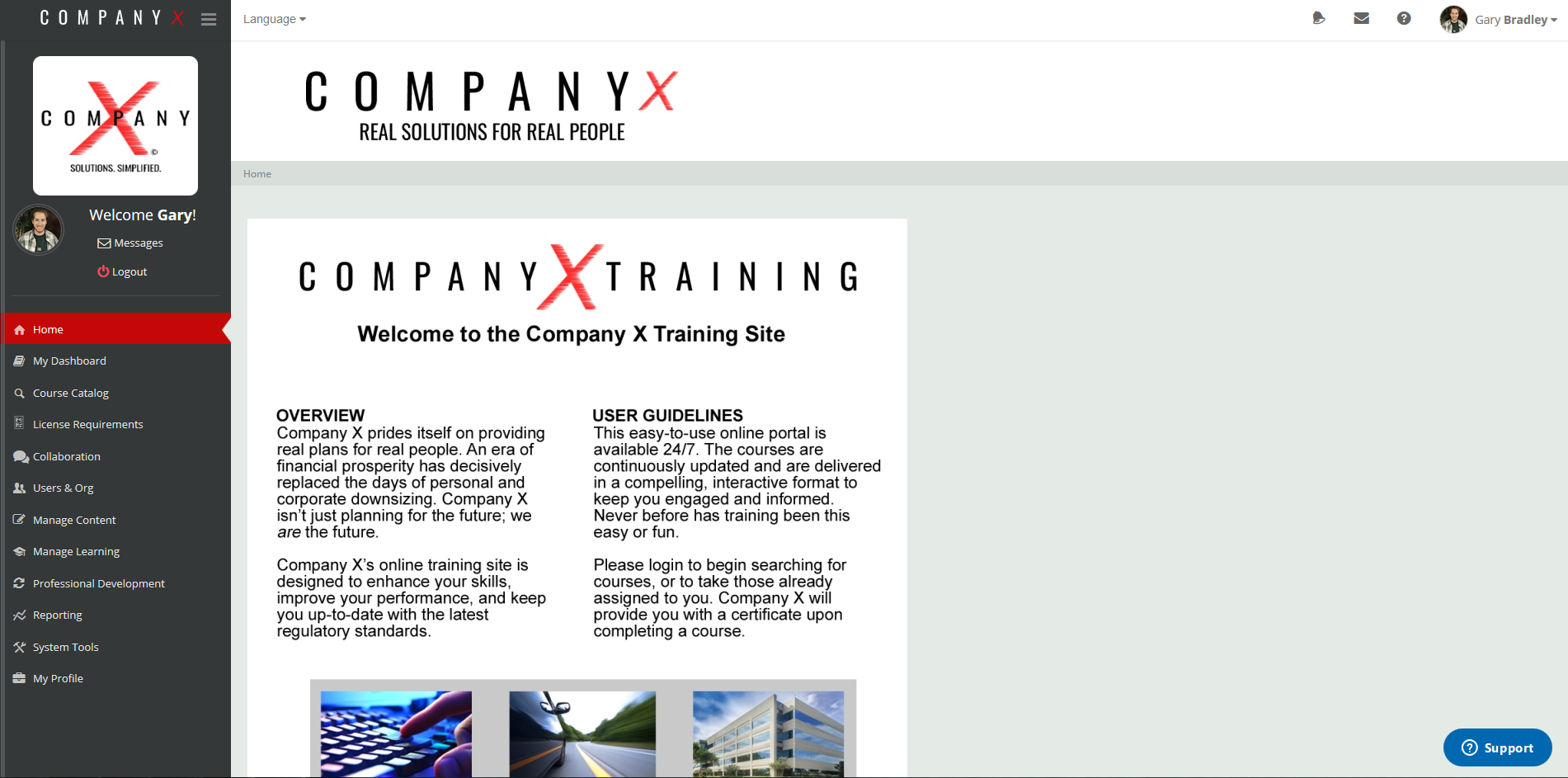 Home Page Overview