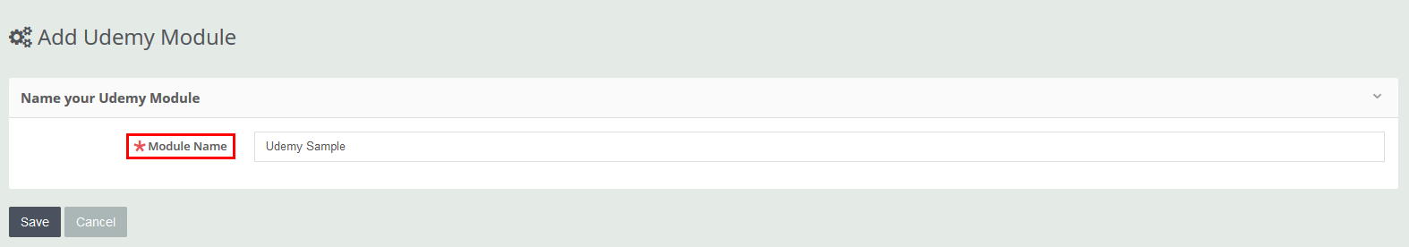 Udemy Module