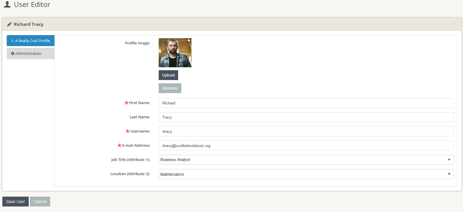 User Profile Configuration Overview